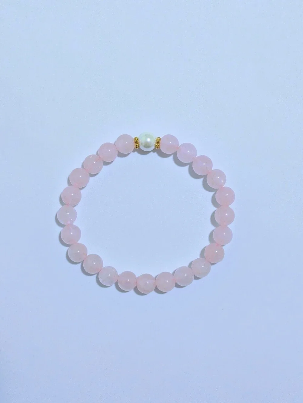Rose Quartz/Pearl Bracelet